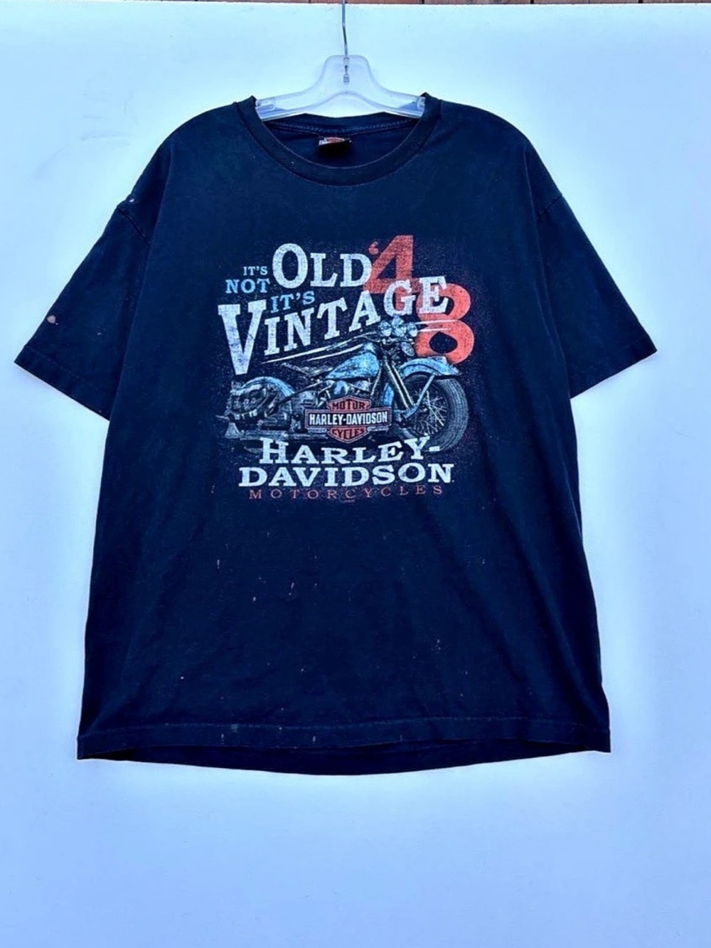 Vintage Distressed Harley-Davidson It's Not Old It's Vintage Motorcycle T-Shirt